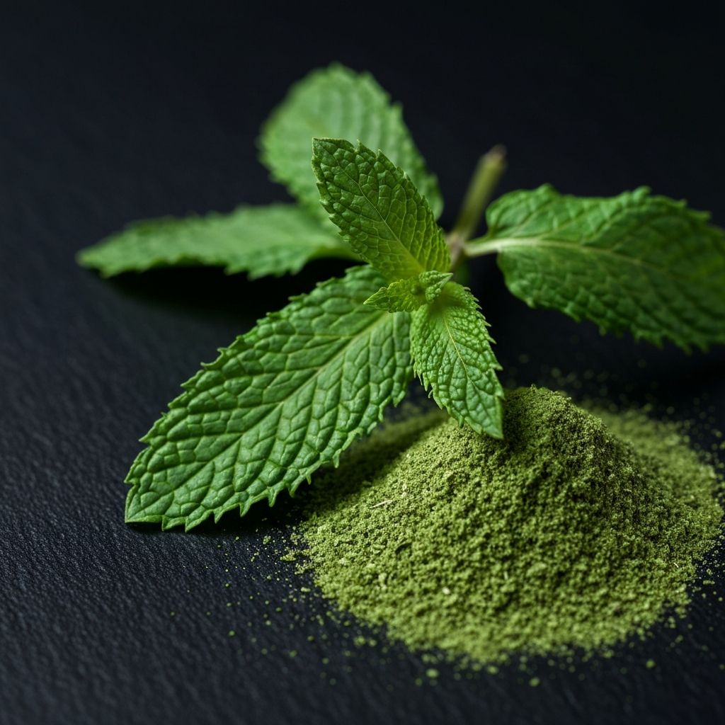 Green Mint Leaf Powder